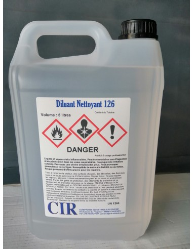 Diluant nettoyant mixte pour matériel d'application de peintures - Réf. 126