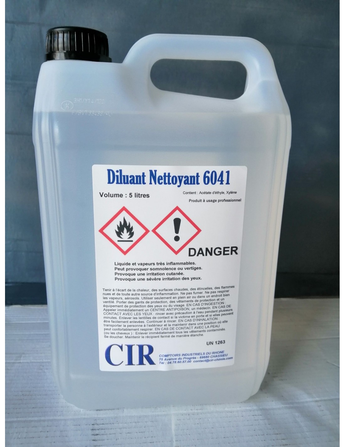 Diluant de nettoyage neuf non CMR