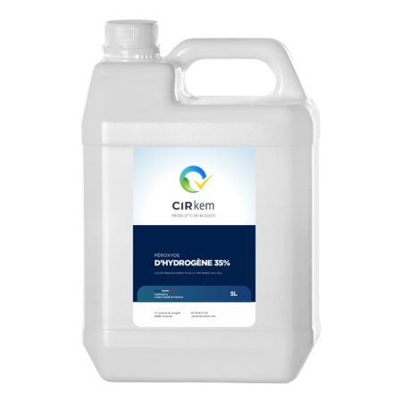 Bidon de peroxyde d'hydrogène 35% professionnel avec étiquetage de sécurité
