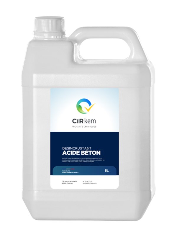 Désincrustant acide pour béton