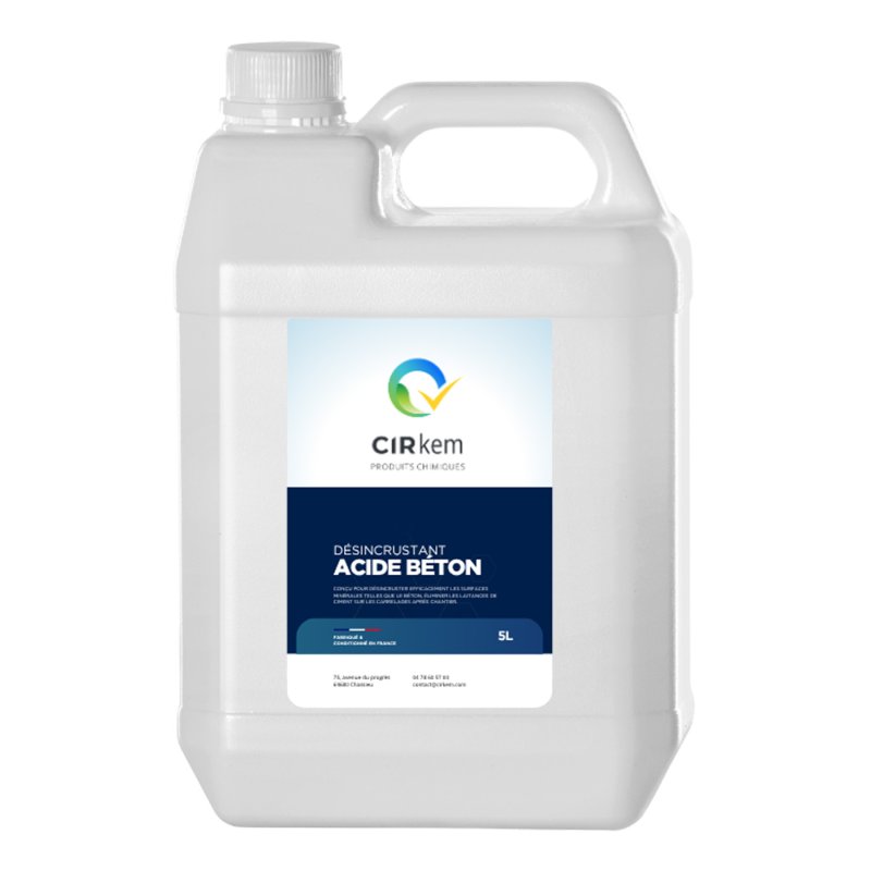 Désincrustant acide pour béton