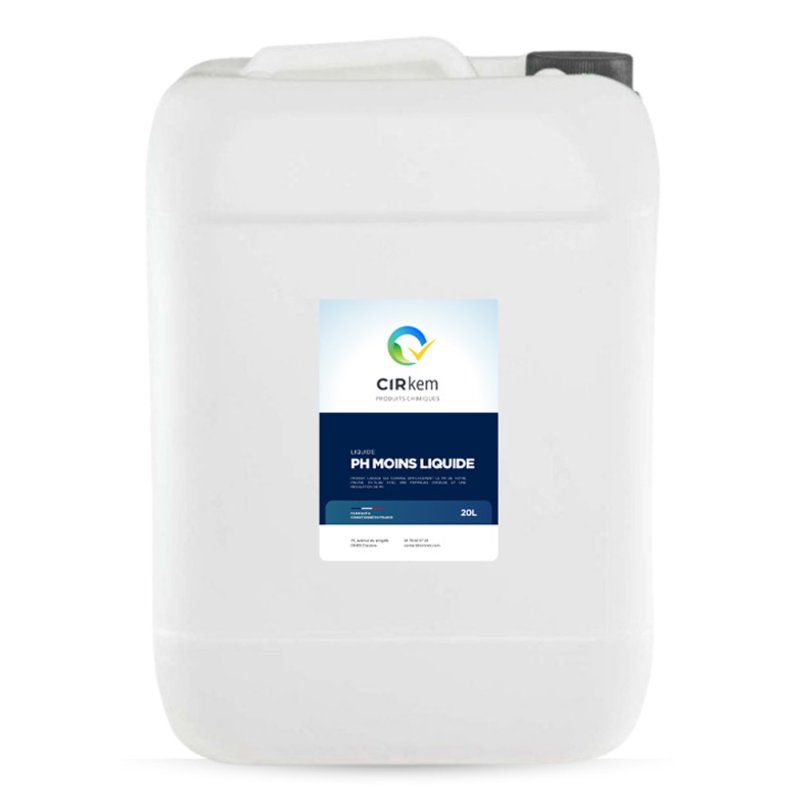 Bidon de pH moins liquide 15% pour particuliers et professionnels