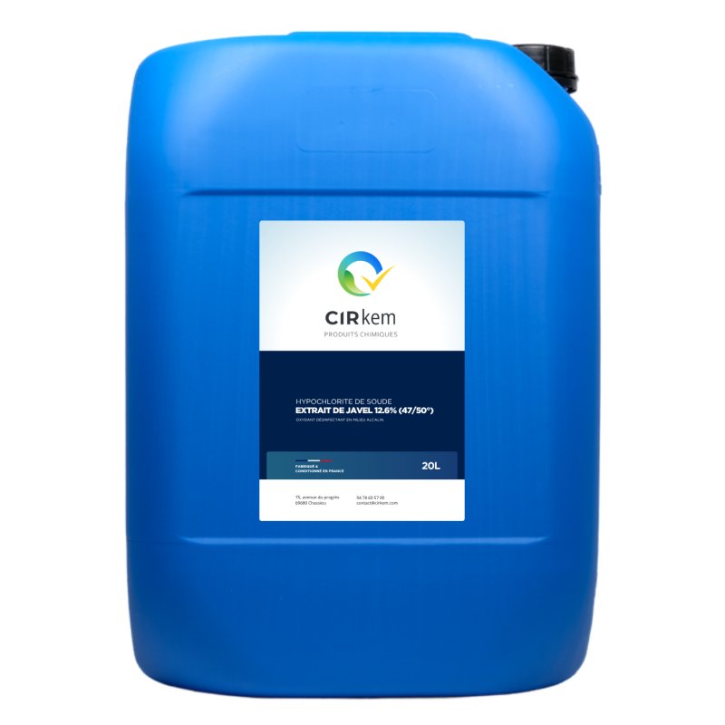 extrait de javel 12,6% hypochlorite de soude usage professionnel