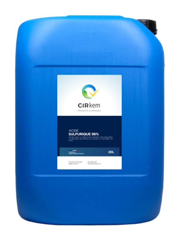 Acide sulfurique 96 % qualité technique réservé aux professionnels 2